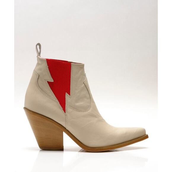 Free People Flash Chelsea Western Boot - 38.0 Us 8 Bone - Picture 4 of 5